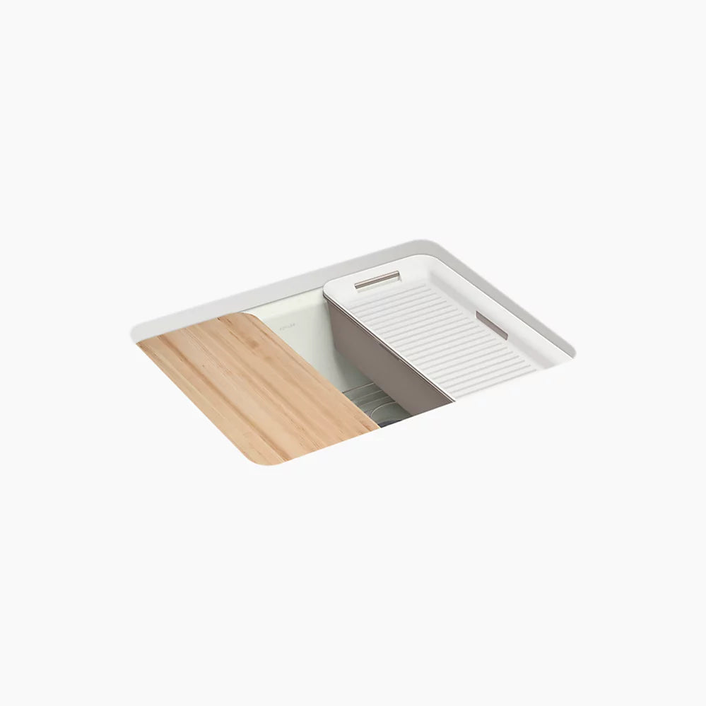 Kohler 25" undermount single-bowl workstation kitchen sink