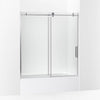 Kohler 62" H sliding bath door with 3/8"-thick glass