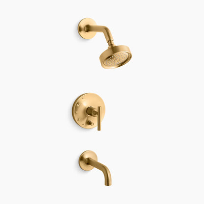 Kohler Rite-Temp® bath and shower trim kit with push-button diverter and lever handle, 2.5 gpm