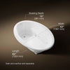 Kohler Sunward Whirlpool Bath With Bask Heated Surface 60 x 42-Inch Drop-In Bathtub