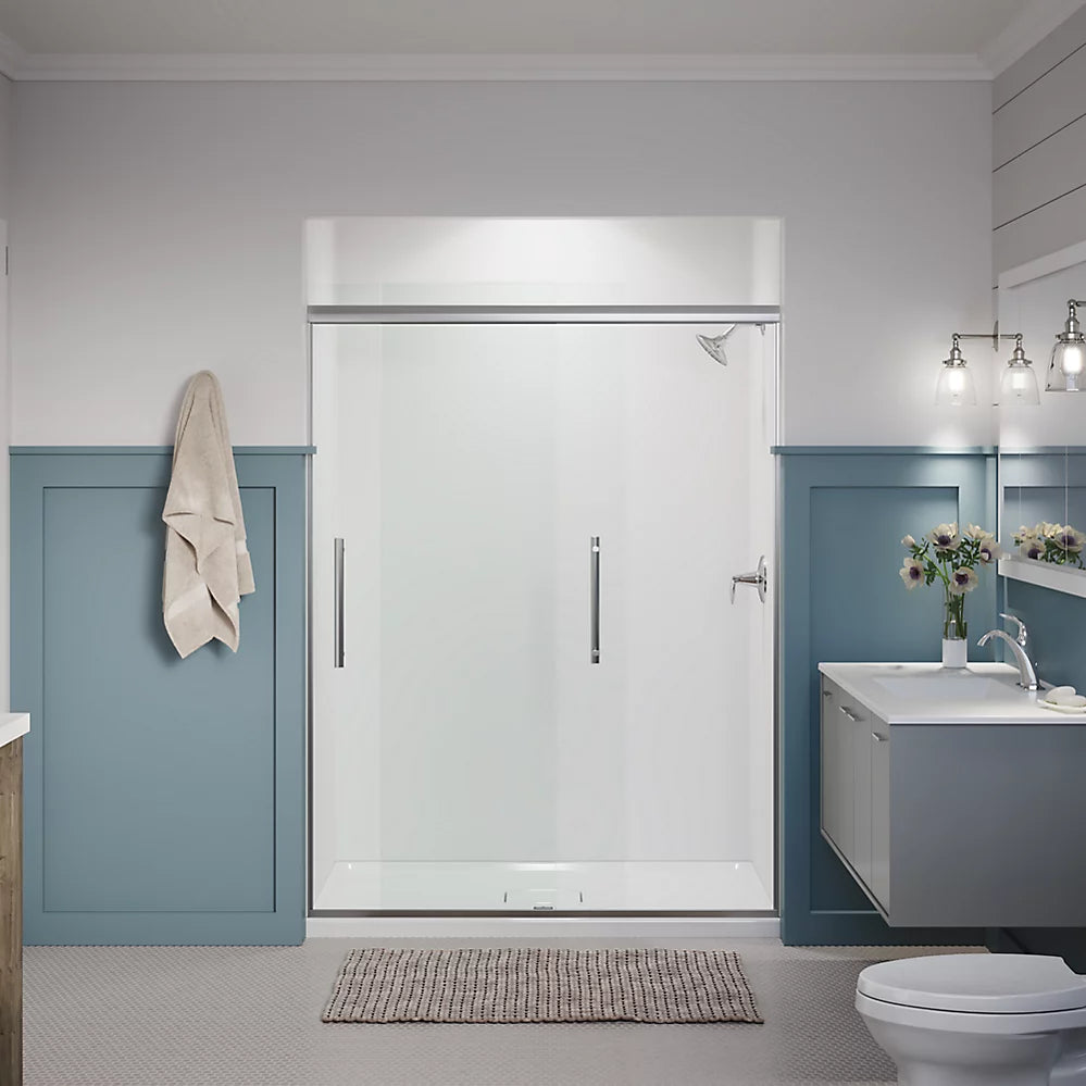 Kohler 79-1/16" H sliding shower door with 5/16"-thick glass