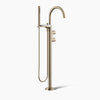 Kohler Floor-mount bath filler trim with lever handles and handshower