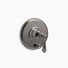 Kohler Rite-Temp® valve trim with push-button diverter and lever handle