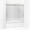 Kohler 62" H sliding bath door with 1/4"-thick glass