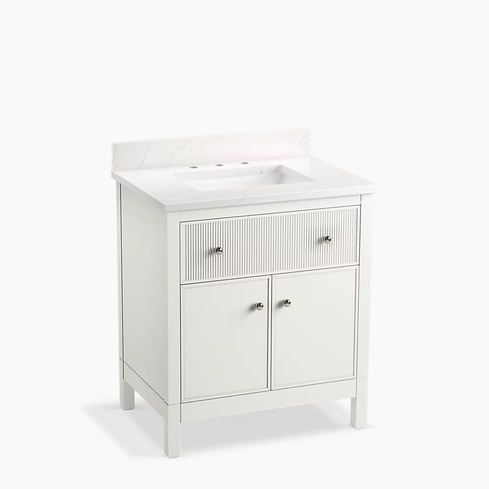 Kohler Malin By Studio Mcgee Cabinet and Quartz Top 30-Inch Single-Sink Bathroom Vanity