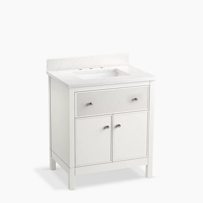 Kohler Malin By Studio Mcgee Cabinet and Quartz Top 30-Inch Single-Sink Bathroom Vanity