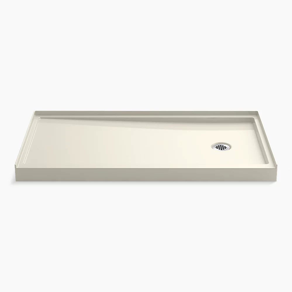 Kohler Rely® 60" x 32" alcove shower base, right drain