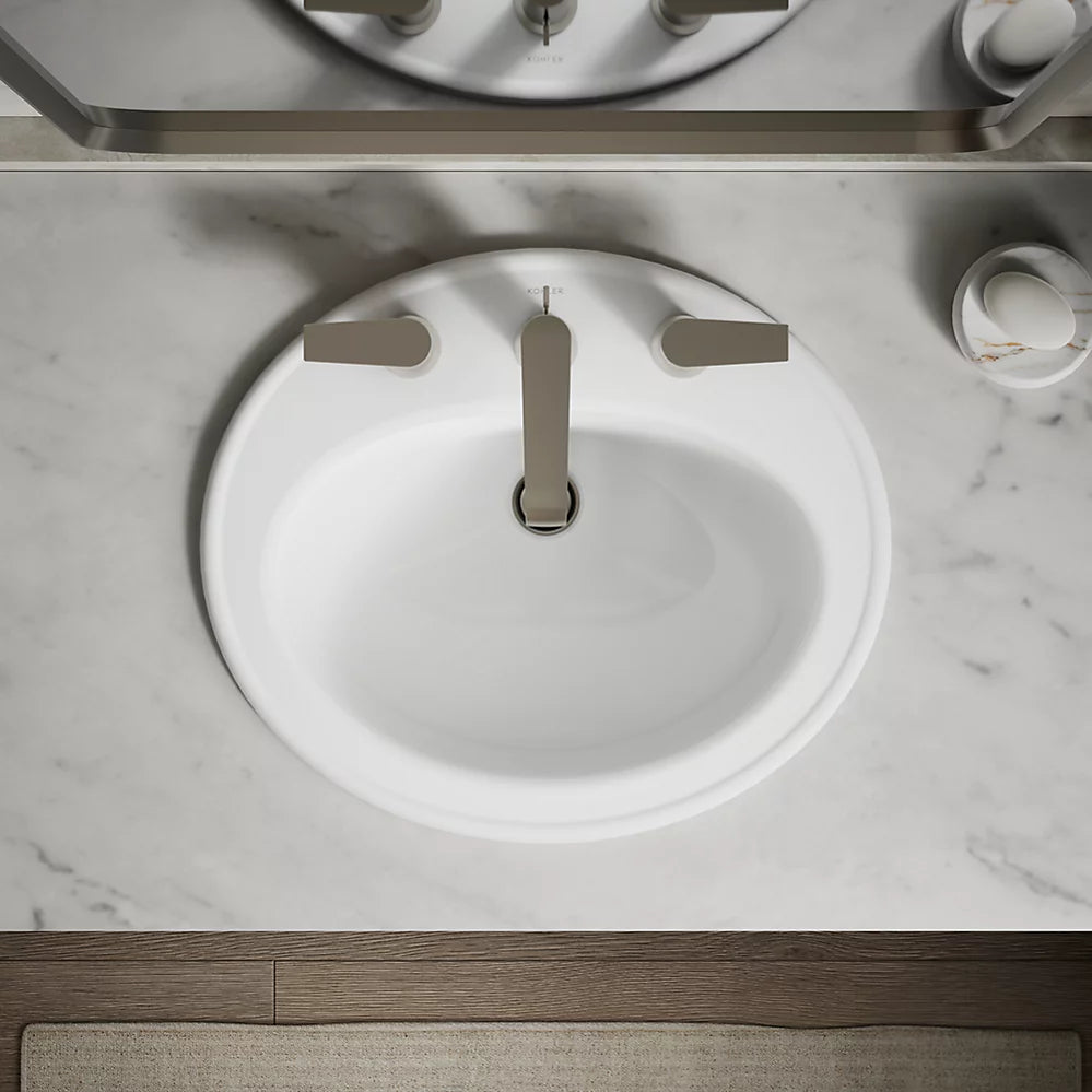 Kohler 20-1/4" oval drop-in bathroom sink