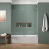 Kohler Sliding bath door, 58-1/4" H x 55-3/4 - 59-3/4" W, with 5/16" thick Crystal Clear glass