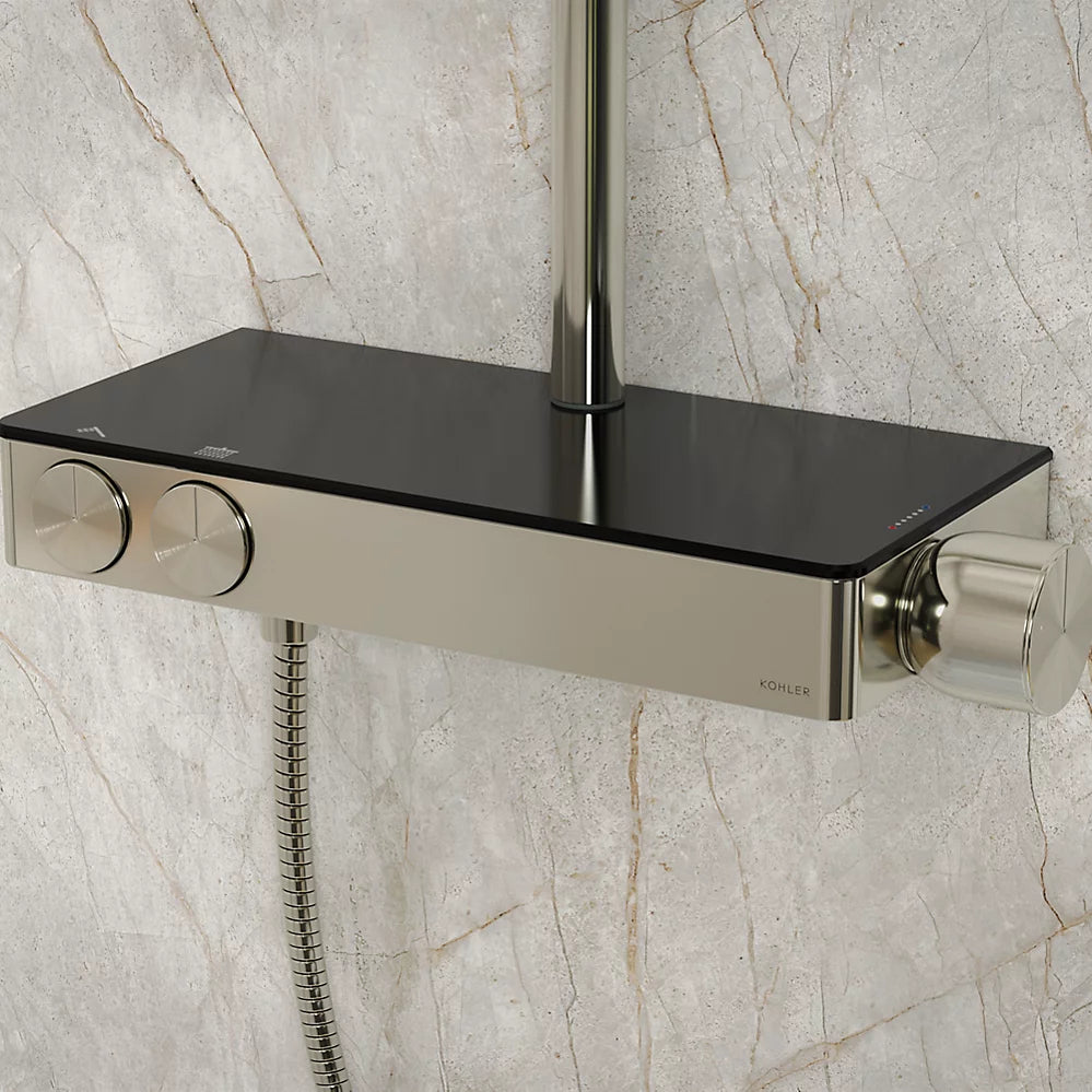 Kohler Two-way exposed thermostatic valve with shower column for rainhead and handshower