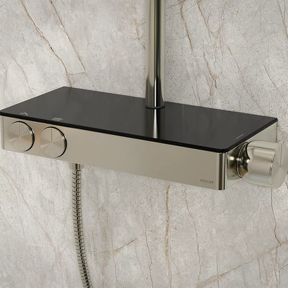 Kohler Two-way exposed thermostatic valve with shower column for rainhead and handshower