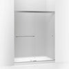 Kohler Sliding shower door, 70" H x 56-5/8 - 59-5/8" W, with 1/4" thick Frosted glass