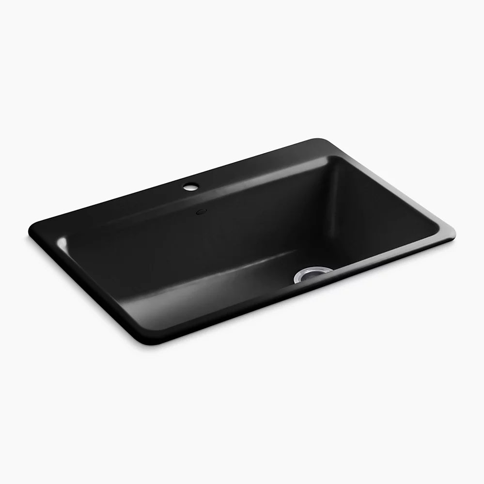 Kohler Riverby® 33" top-mount single-bowl workstation kitchen sink