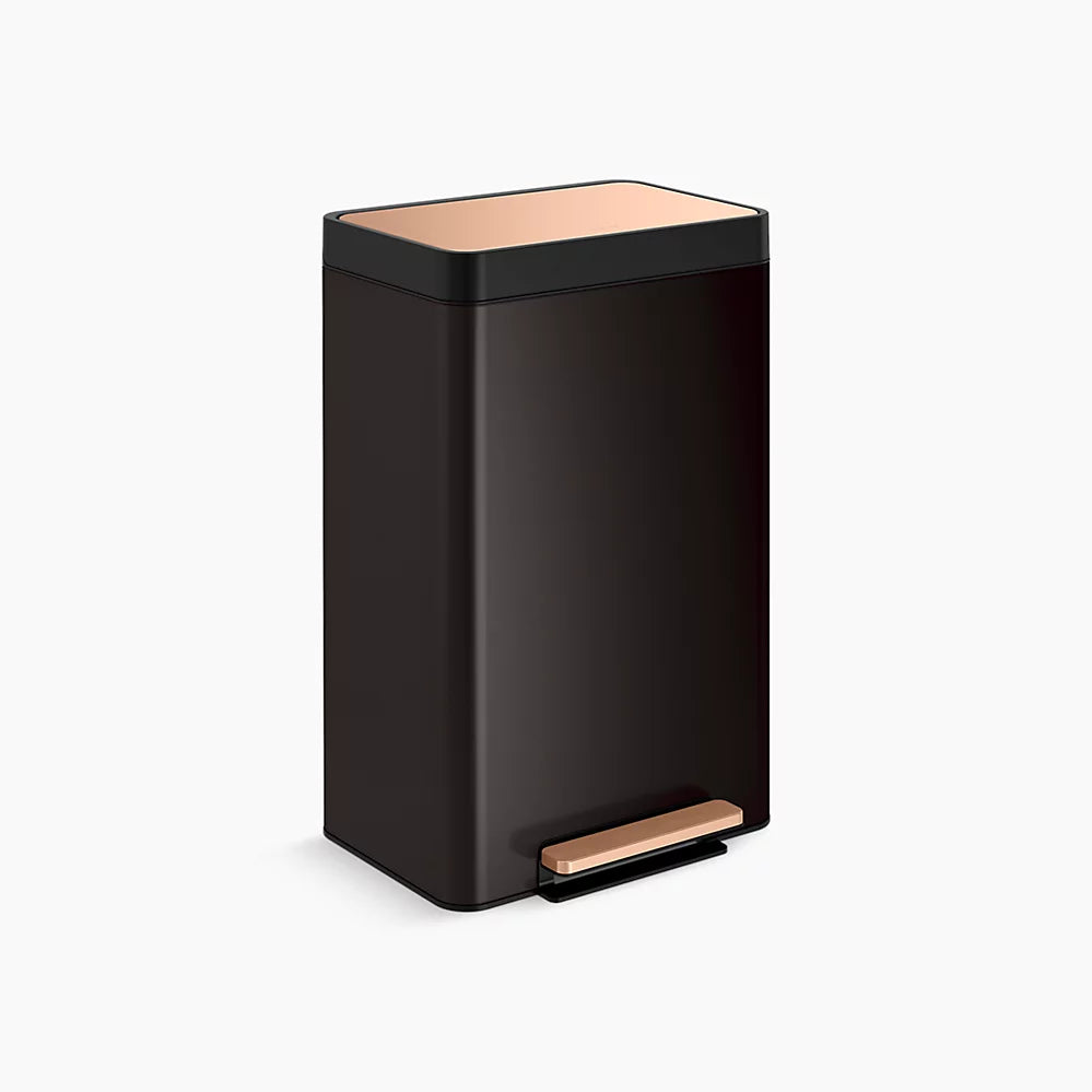 Kohler 13-gallon stainless steel step trash can
