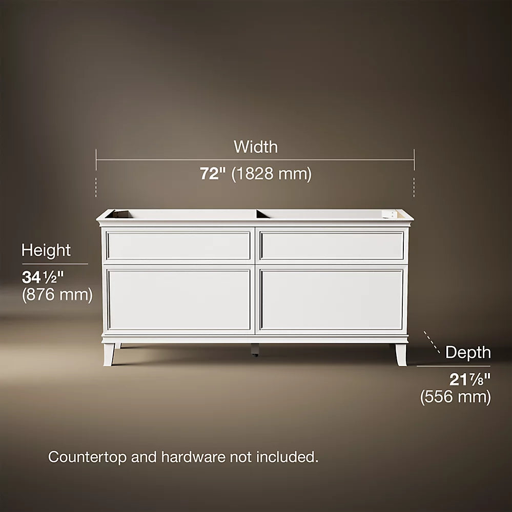 Kohler 72" bathroom vanity cabinet