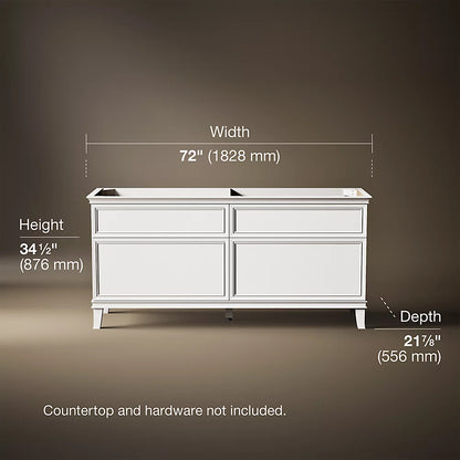 Kohler 72" bathroom vanity cabinet