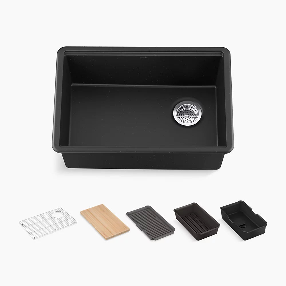Kohler 27" undermount single-bowl workstation kitchen sink