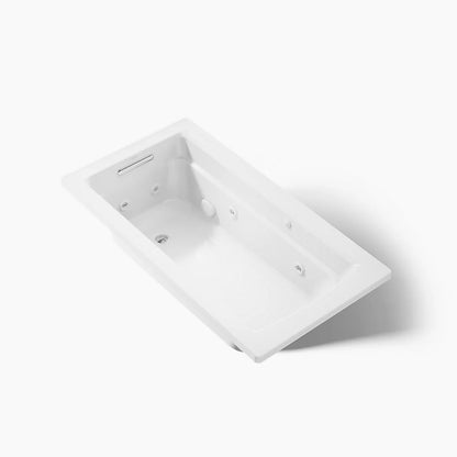 Kohler Archer Whirlpool Bath and Bask Heated Surface 60 x 32-Inch Drop-In Bathtub