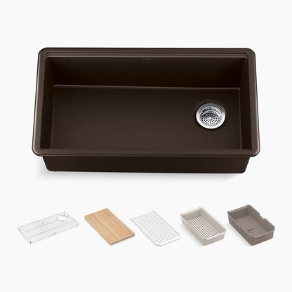 Kohler 32-1/2" undermount single-bowl workstation kitchen sink