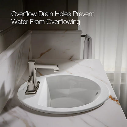 Kohler 19" round drop-in bathroom sink