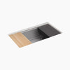 Kohler 32-1/2" undermount single-bowl workstation kitchen sink