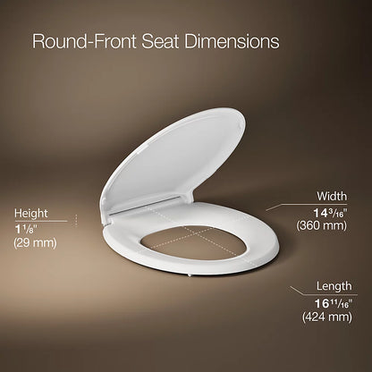 Kohler Nightlight ReadyLatch® Quiet-Close™ round-front toilet seat