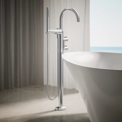 Kohler Floor-mount bath filler trim with lever handles and handshower