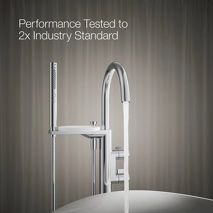 Kohler Floor-mount bath filler trim with lever handles and handshower