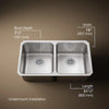 Kohler Undertone® 31-1/2" undermount double-bowl kitchen sink