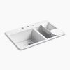 Kohler 33" top-mount double-bowl workstation kitchen sink