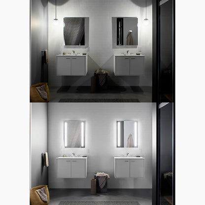 Kohler 34" x 30" two-door lighted medicine cabinet, left-hinged
