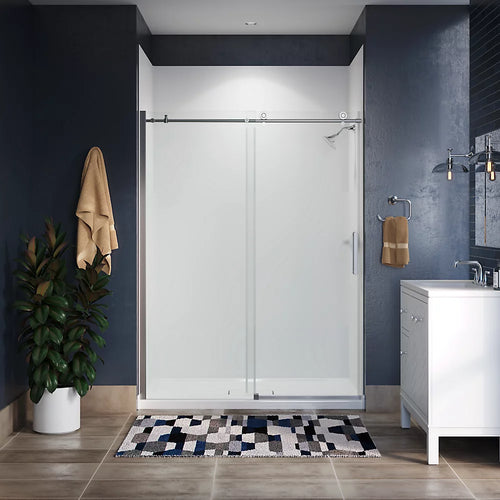 Kohler Sliding shower door, 78" H x 56-1/8 - 59-7/8" W, with 3/8" thick Crystal Clear glass