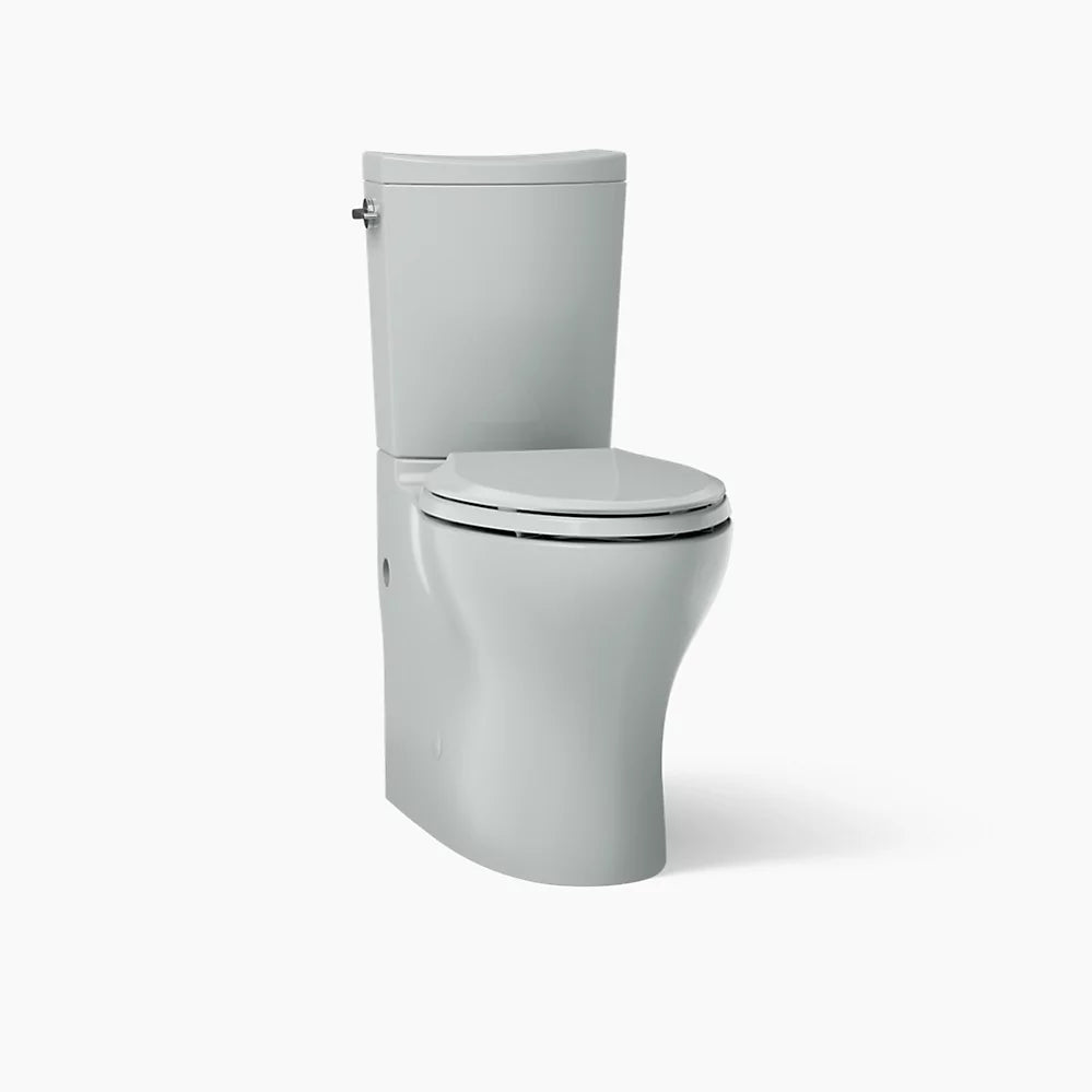Kohler Two-piece elongated toilet with skirted trapway, dual-flush