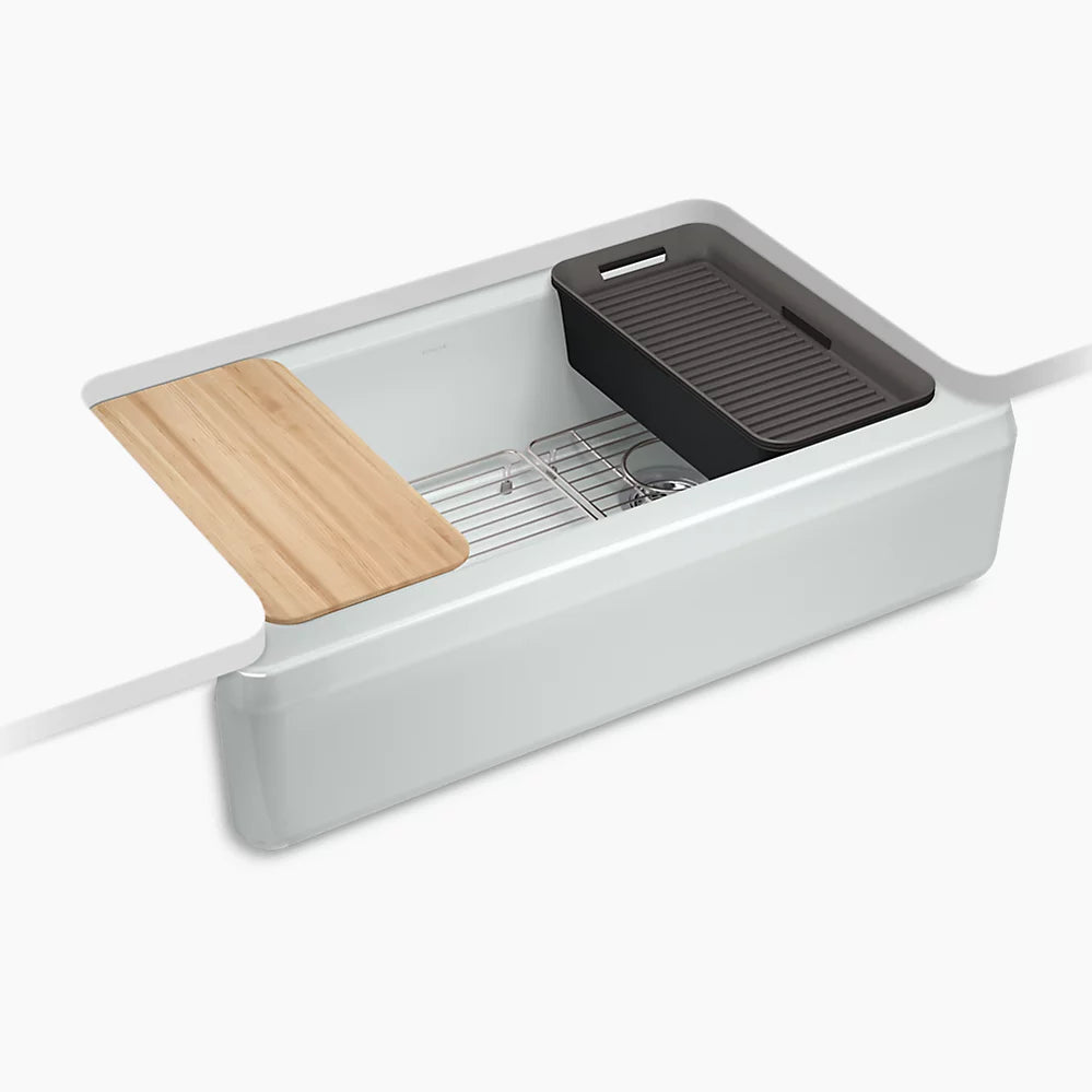 Kohler 35-3/4" undermount single-bowl farmhouse workstation kitchen sink