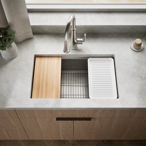 Kohler Strive® 29" undermount single-bowl workstation kitchen sink