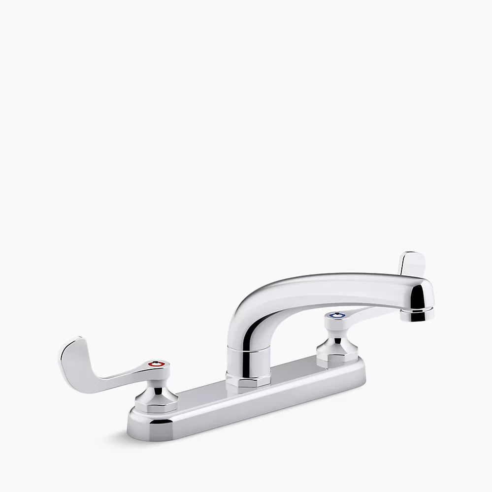 Kohler 1.8 gpm kitchen sink faucet with 8-3/16" swing spout, aerated flow and wristblade handles