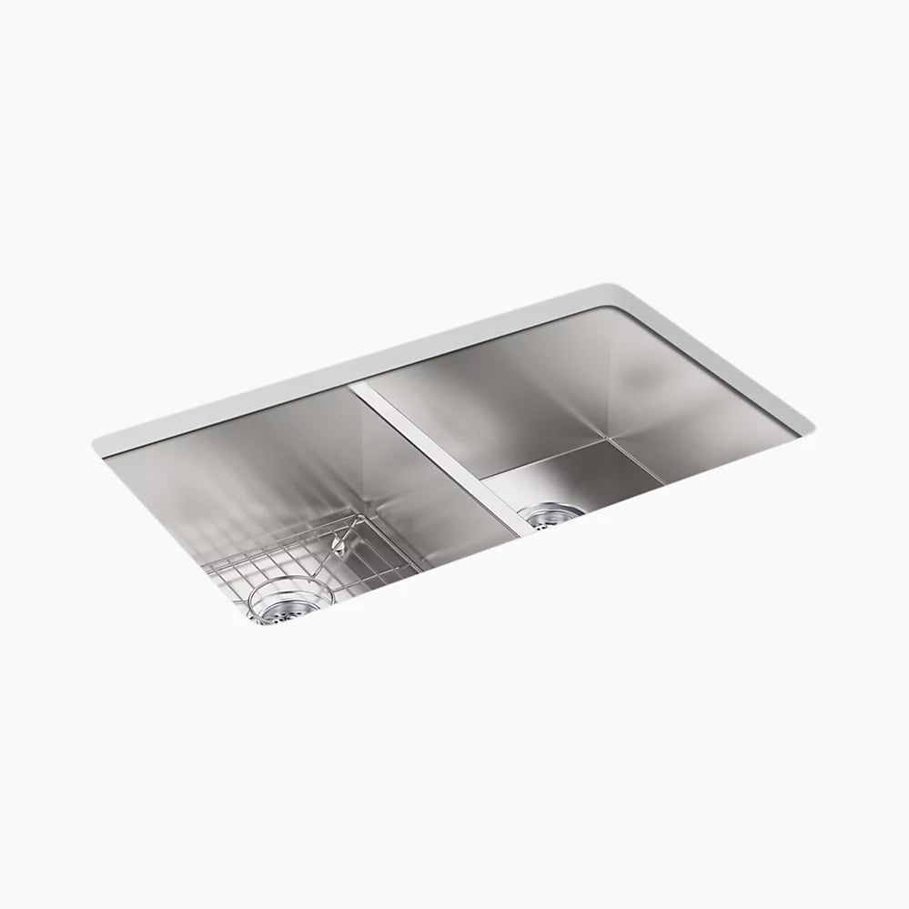 Kohler 33" top-/undermount double-bowl kitchen sink