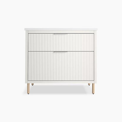 Kohler 36" wall-hung bathroom vanity cabinet with sink and quartz top