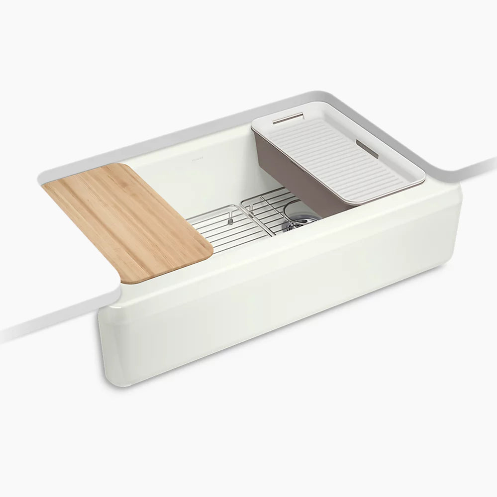 Kohler 35-3/4" undermount single-bowl farmhouse workstation kitchen sink