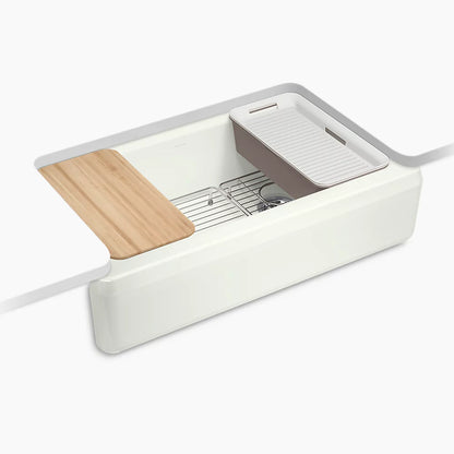 Kohler 35-3/4" undermount single-bowl farmhouse workstation kitchen sink