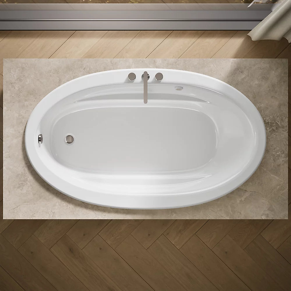 Kohler Sunward Heated Bubblemassage Air Bath 72 x 42-Inch Drop-In Bathtub