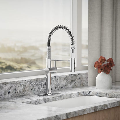Kohler Semi-professional kitchen sink faucet with three-function sprayhead