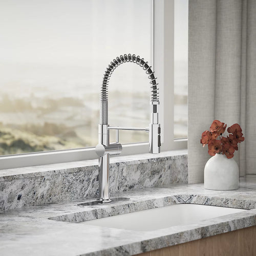 Kohler Semi-professional kitchen sink faucet with three-function sprayhead