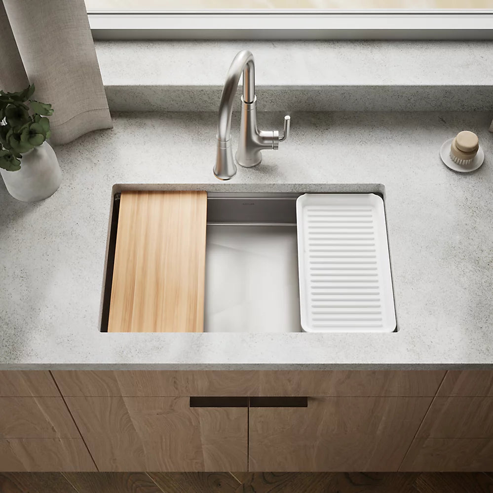 Kohler Strive® 29" undermount single-bowl workstation kitchen sink