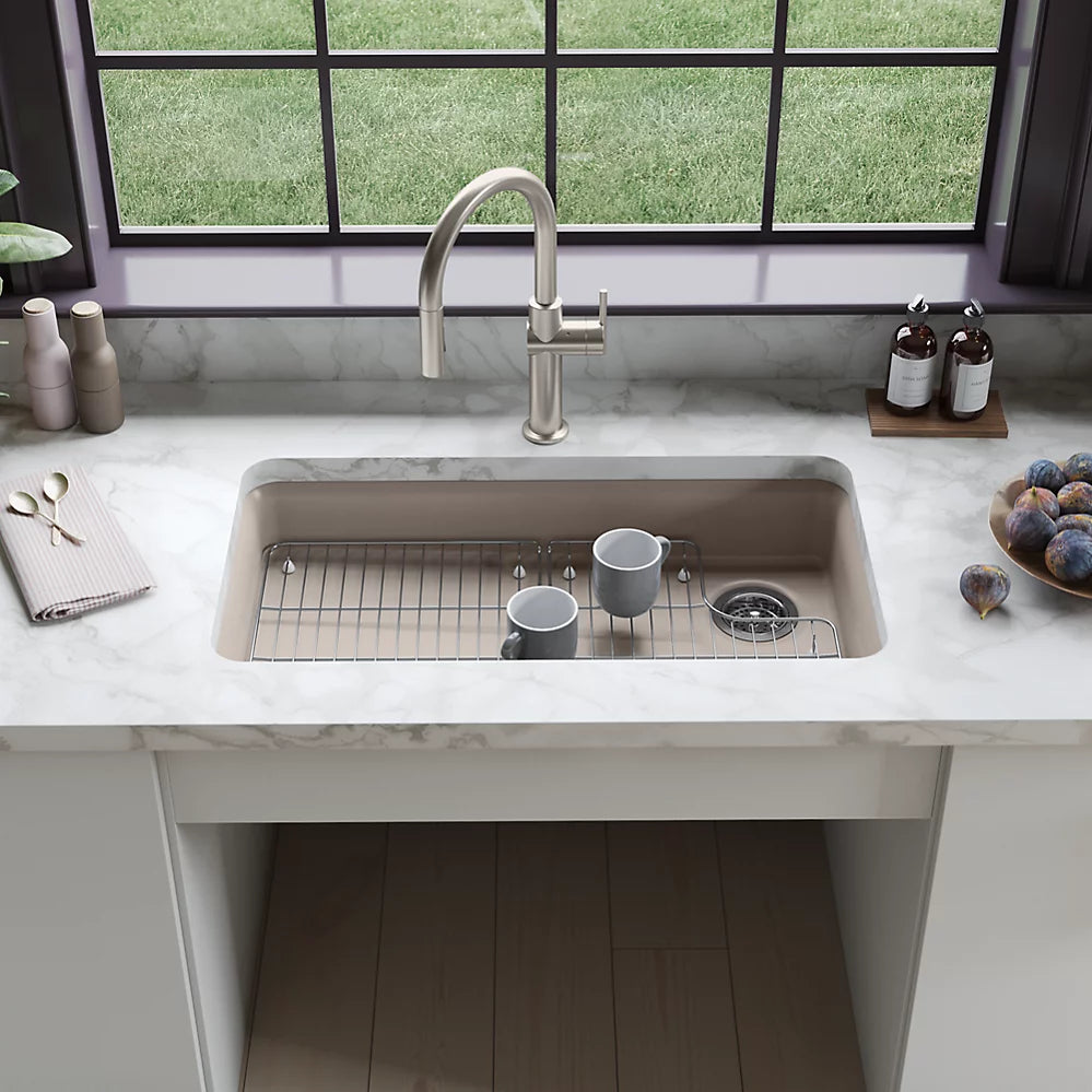 Kohler Touchless pull-down kitchen sink faucet with three-function sprayhead