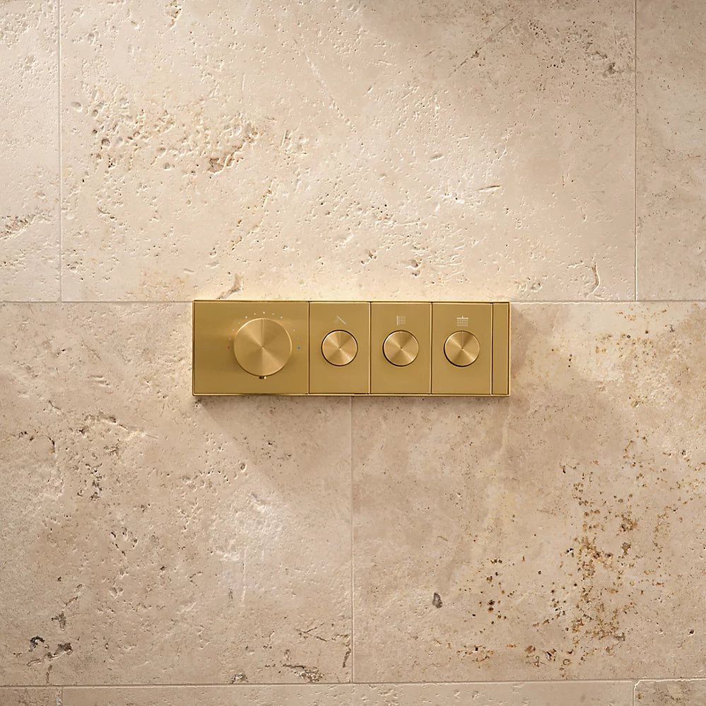 Kohler Three-outlet recessed mechanical thermostatic valve control