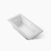 Kohler Archer Heated Bubblemassage Air Bath With Bask Heated Surface 60 x 30-Inch Drop-In Bathtub