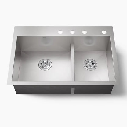 Kohler Vault Smart Divide Top- Double-bowl 33-Inch Undermount Kitchen Sink