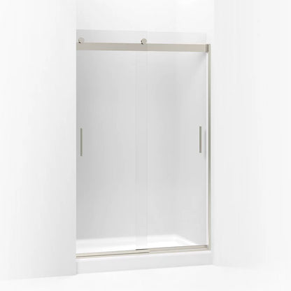 Kohler Sliding shower door, 74" H x 43-5/8 - 47-5/8" W, with 1/4" thick Frosted glass