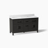 Kohler Kresla Cabinet With Sinks And Quartz Top 60-Inch Double-Sink Bathroom Vanity